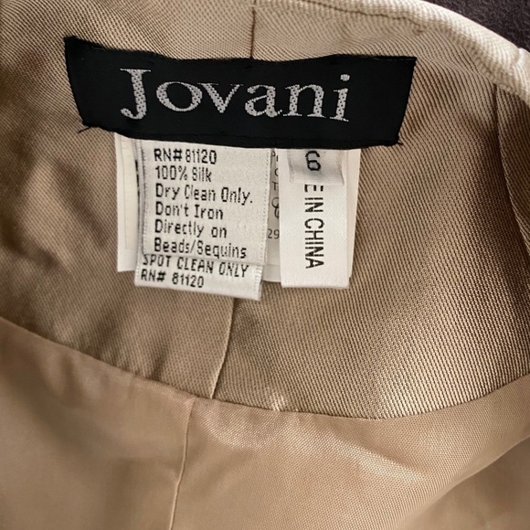 Jovani Cropped Jacket Beige - Picture 5 of 5